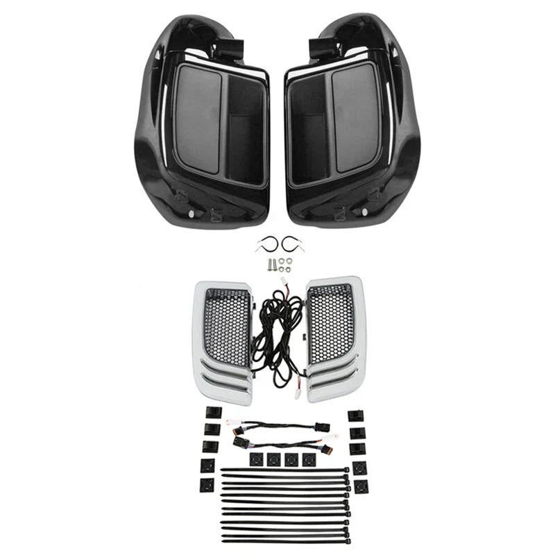 Lower Vented Fairings Speaker Pods Signal Light for Harley Touring (2014–2023)