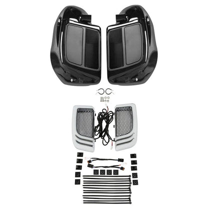 Lower Vented Fairings Speaker Pods Signal Light for Harley Touring (2014–2023)