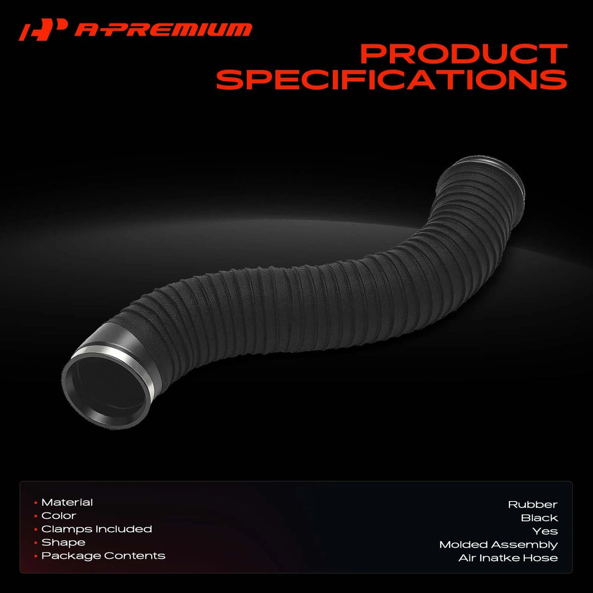 A-Premium Engine Air Intake Hose for Chevy HHR (2006–2011) 15865168, 696-012
