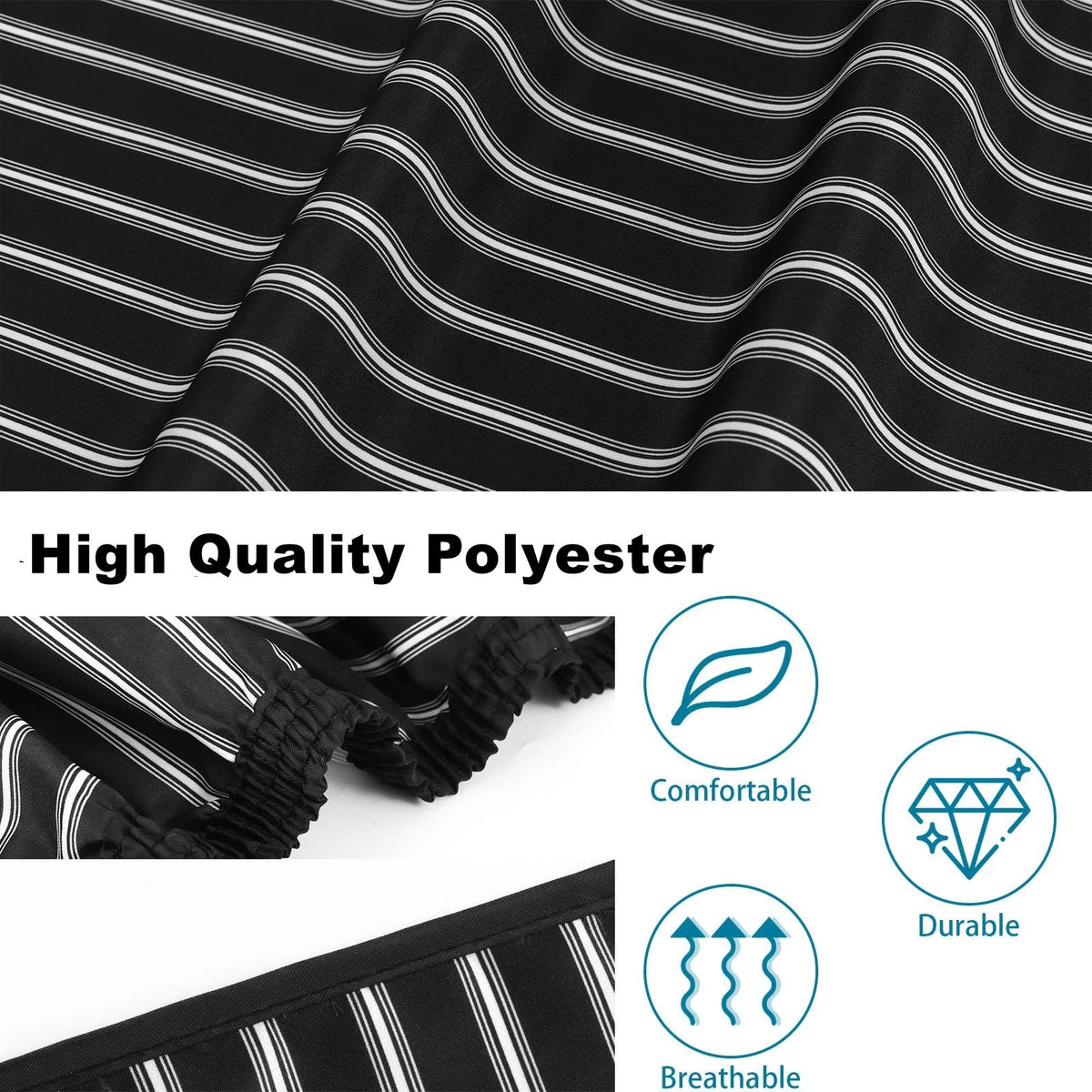 Professional Hair for Automotive Use (Pack of 1) Black With White Stripes