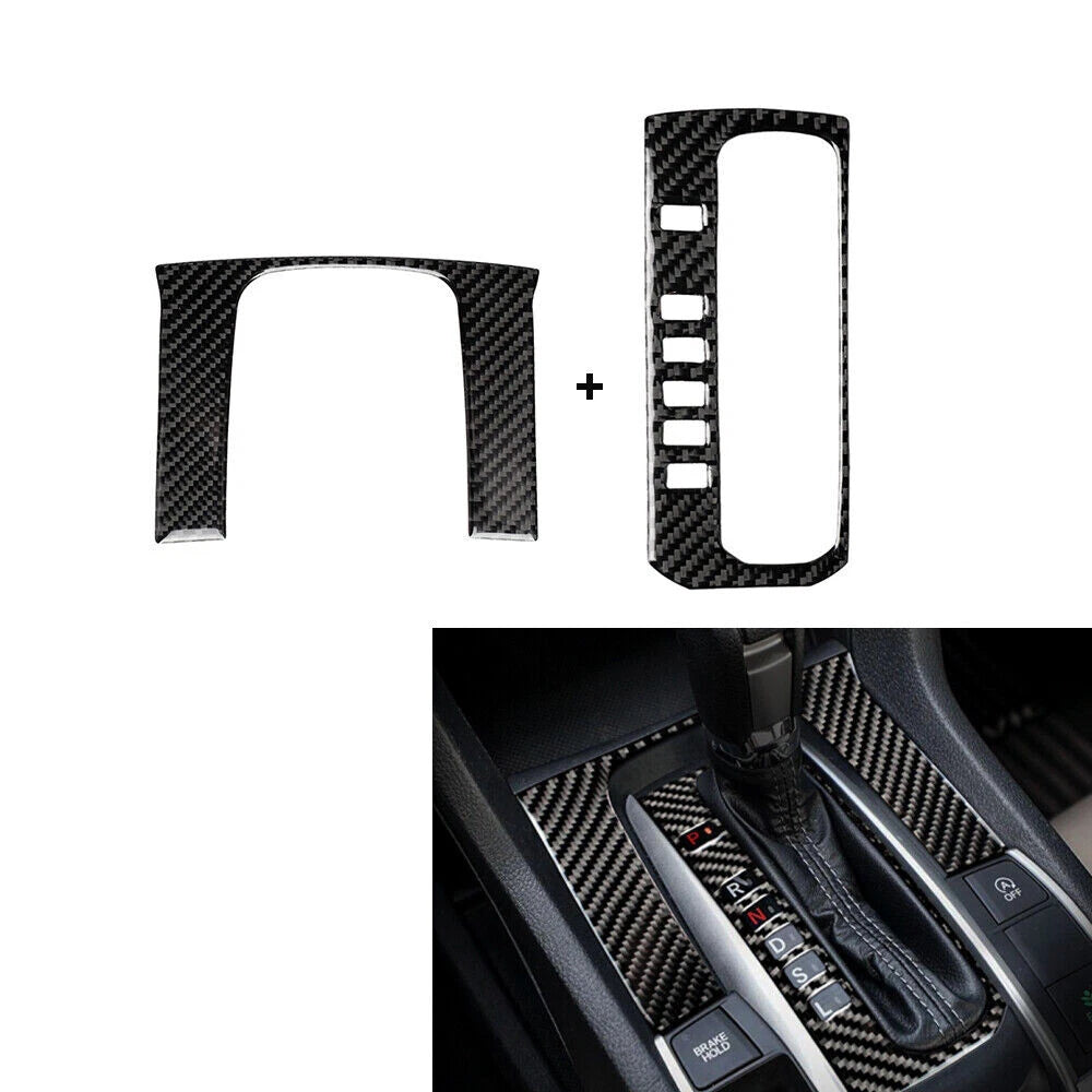 Carbon Fiber Gear Shift Panel Trim for Honda Civic (2016–2019)