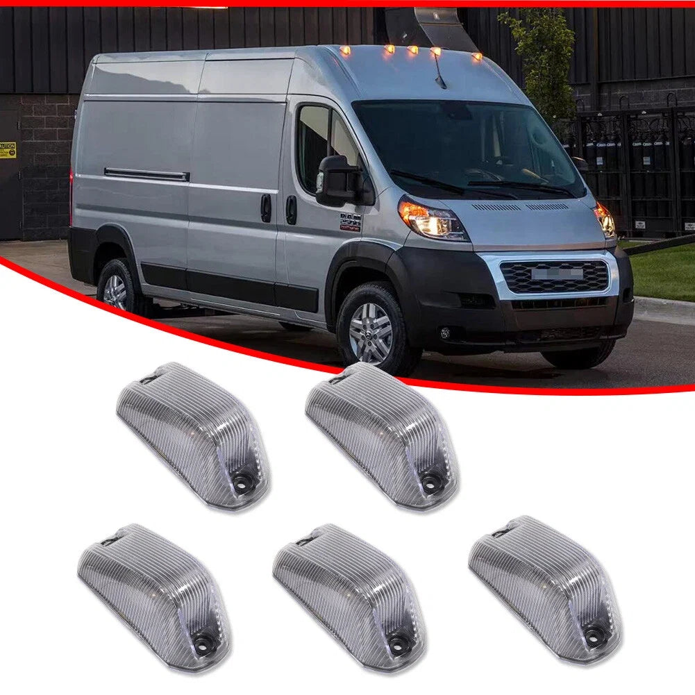 Set of 5 Cab Roof Marker Running Lights for Ram ProMaster 1500 2500 3500 (2014–2023)