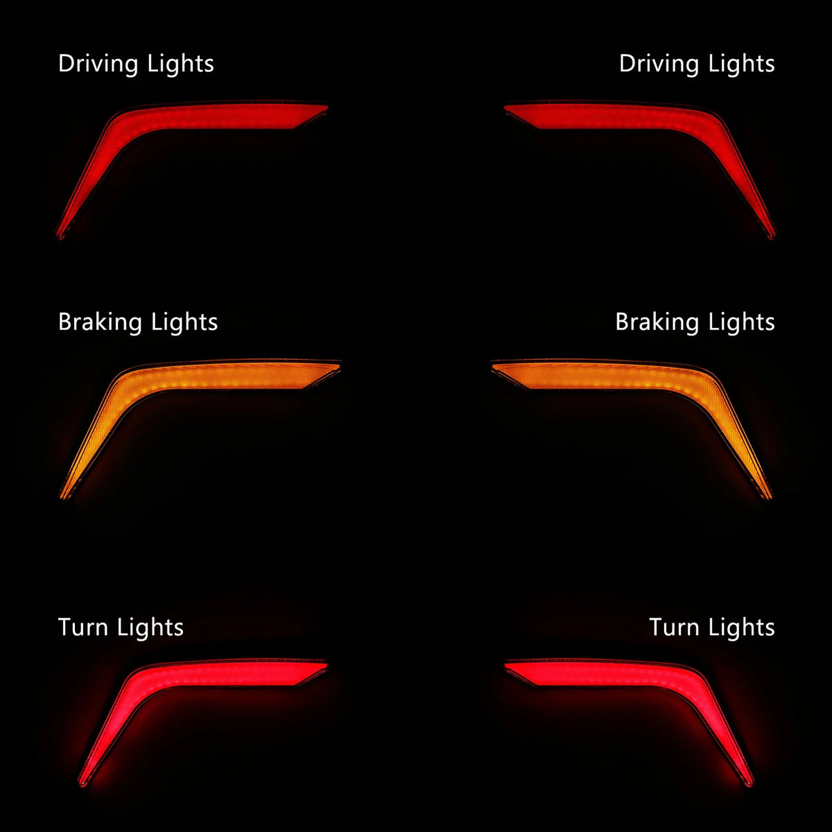 Rear Saddlebag Turn Brake Light Accents for Honda Goldwing GL1800B (2018–2023)