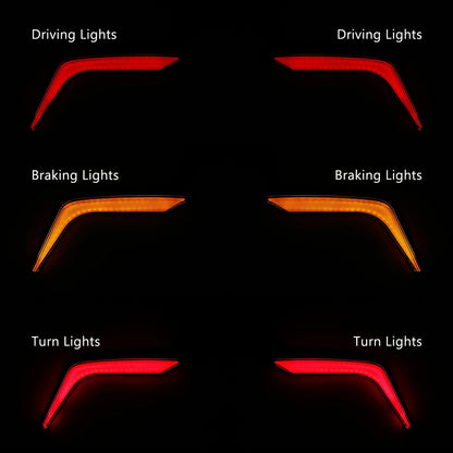 Rear Saddlebag Turn Brake Light Accents for Honda Goldwing GL1800B (2018–2023)