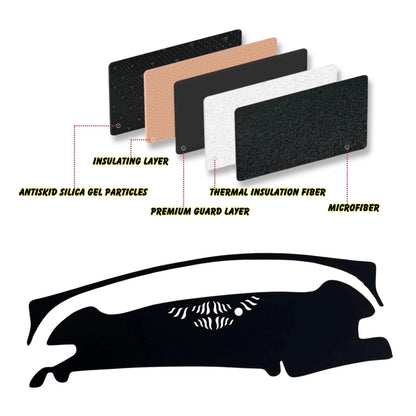 Dashboard Cover Mat Pad for Custom Fit (2010–2023) - Non-Slip Black Trim