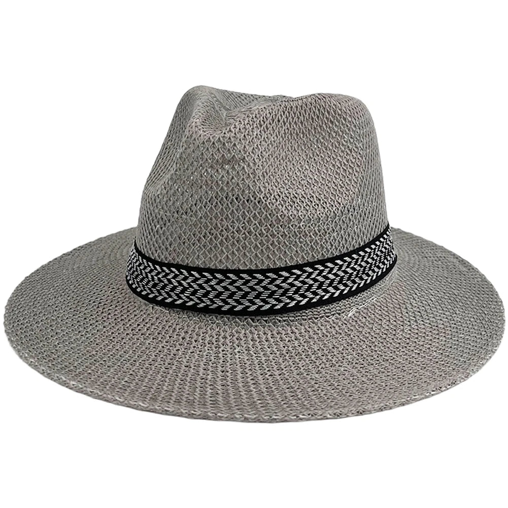 Breathable Papyrus Straw Hat for Summer UV Protection (Unisex)