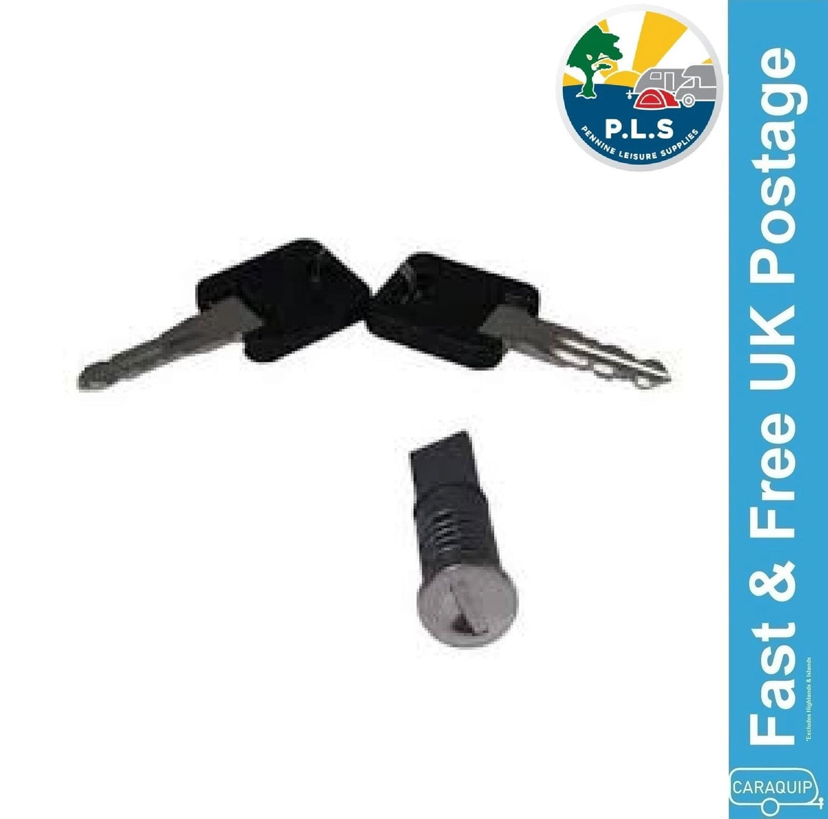 Replacement Door Lock Barrel & 2 Keys for Motorhome (WD176)