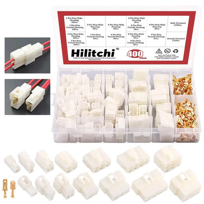 400Pcs 6.3MM Electrical Automotive Wire Connectors for