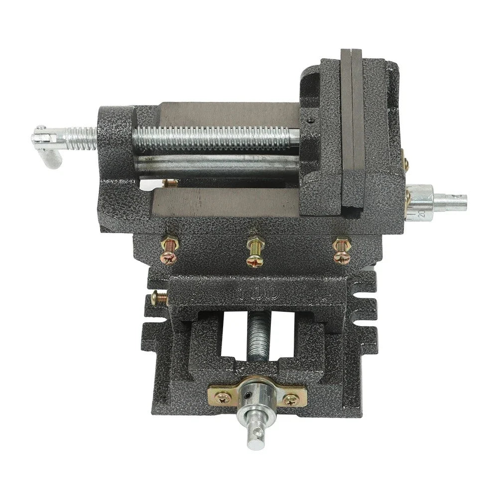 4" Cross Drill Press Vise for Heavy Duty Metal Milling (2-Way Clamp)