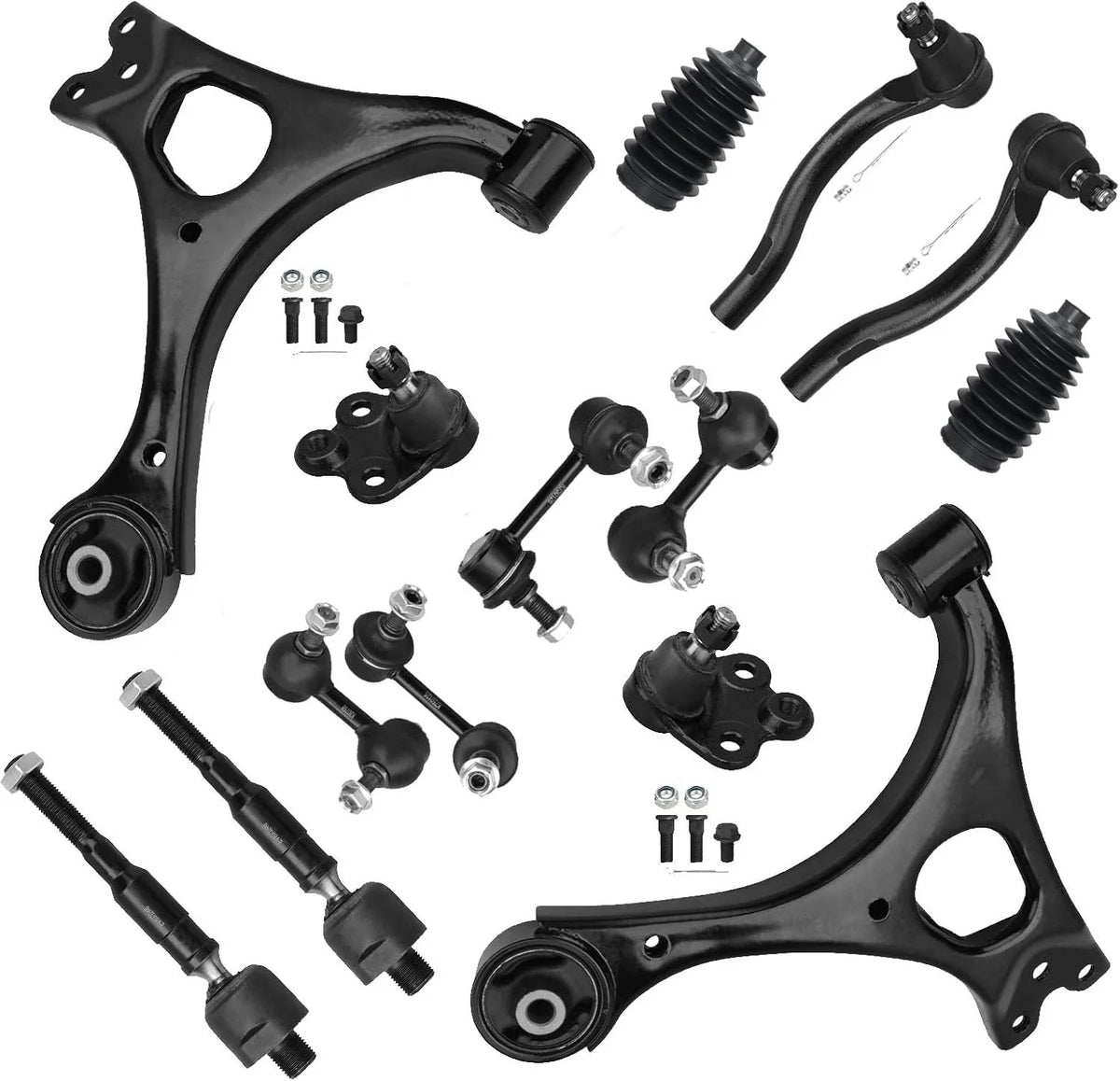 Set of 4 Front Lower Control Arms Ball Joints Sway Bars Tie Rods for Honda Civic (2006–2011)