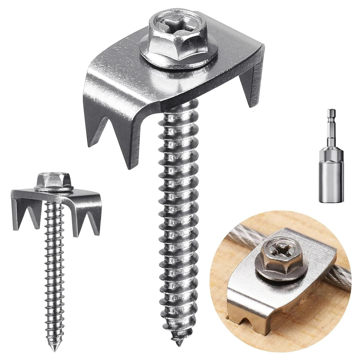 200pcs Reusable 304 Stainless Steel Fence Staples for Fencing Solutions