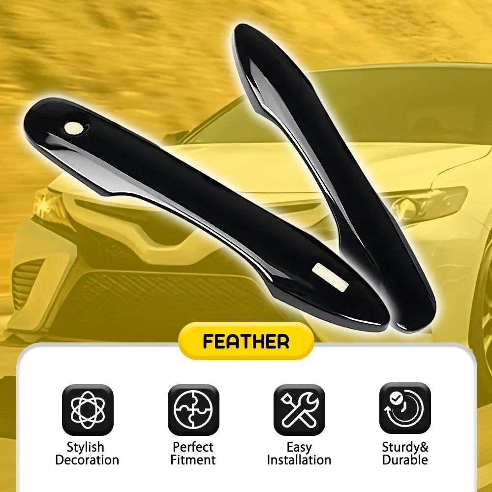 Black Door Handle Cover for Toyota Camry Avalon Corolla Cross (2018–2023)