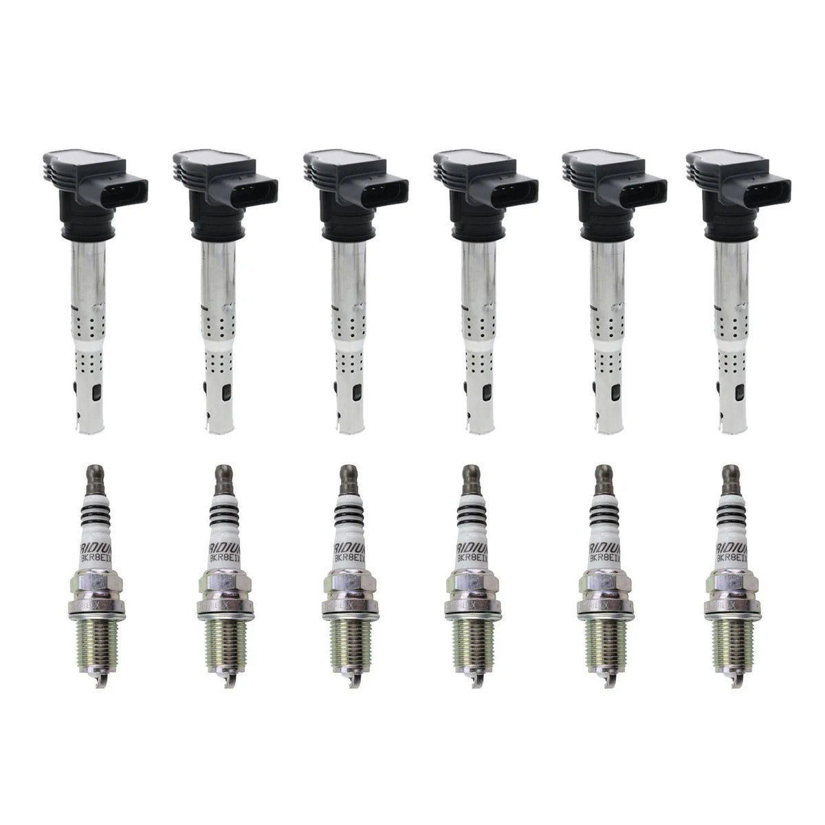 Set of 6 Ignition Coils & NGK Iridium IX Spark Plugs for Audi Q7 (2007–2015)