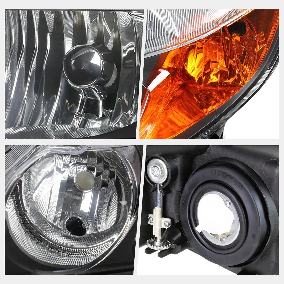 Headlight Assembly for Honda Civic Sedan (2006–2011) - Black Housing, Amber Signal