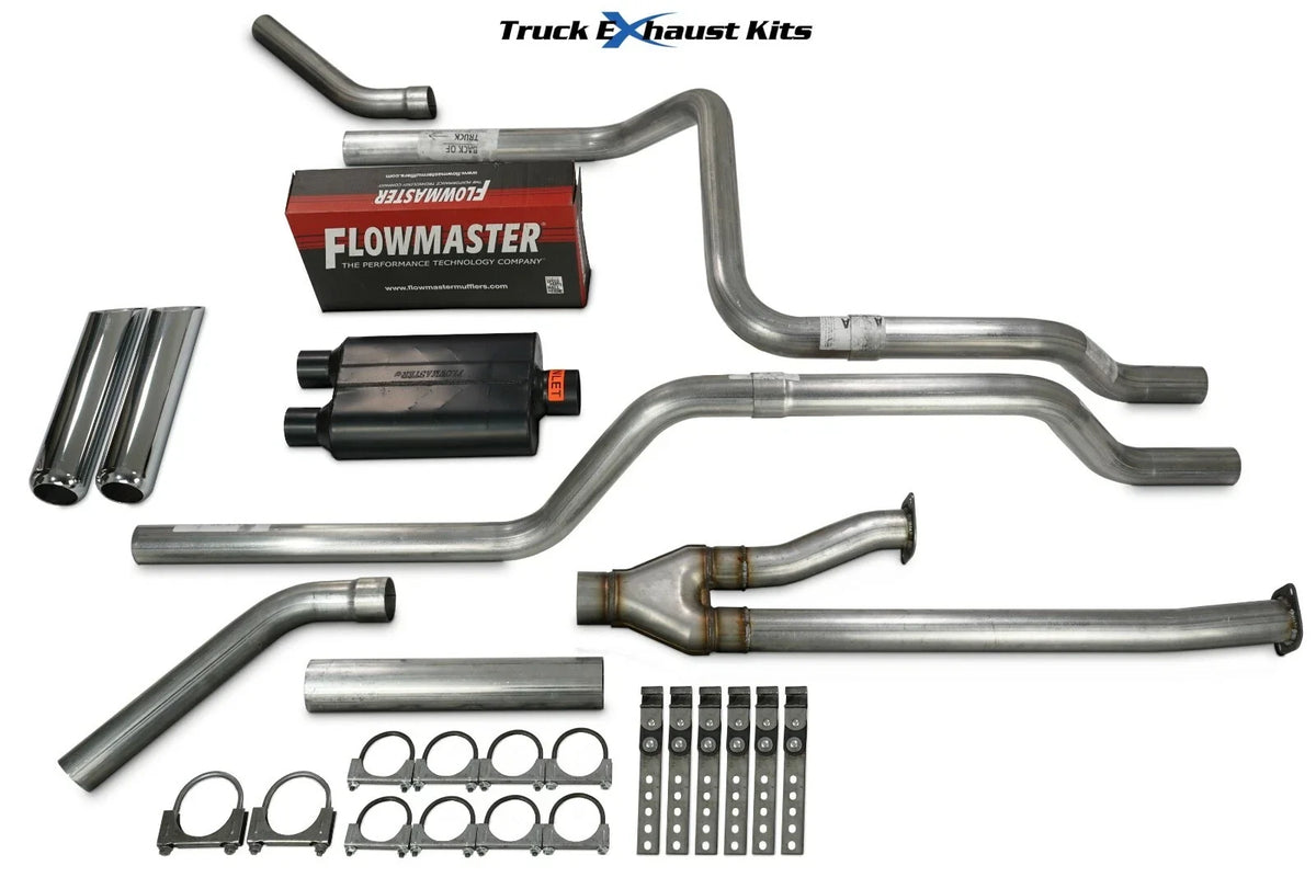 2.5" Dual Exhaust Kit for Toyota Tundra (2014–2021) - 40 Series, Chrome Tip