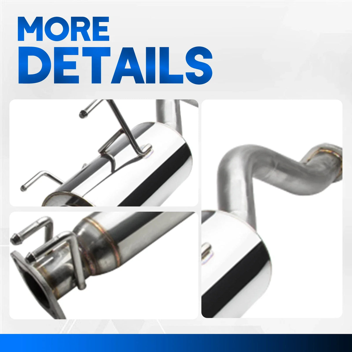 4" Rounded Muffler Tip Catback Exhaust for Acura RSX DC5 (2002–2006)