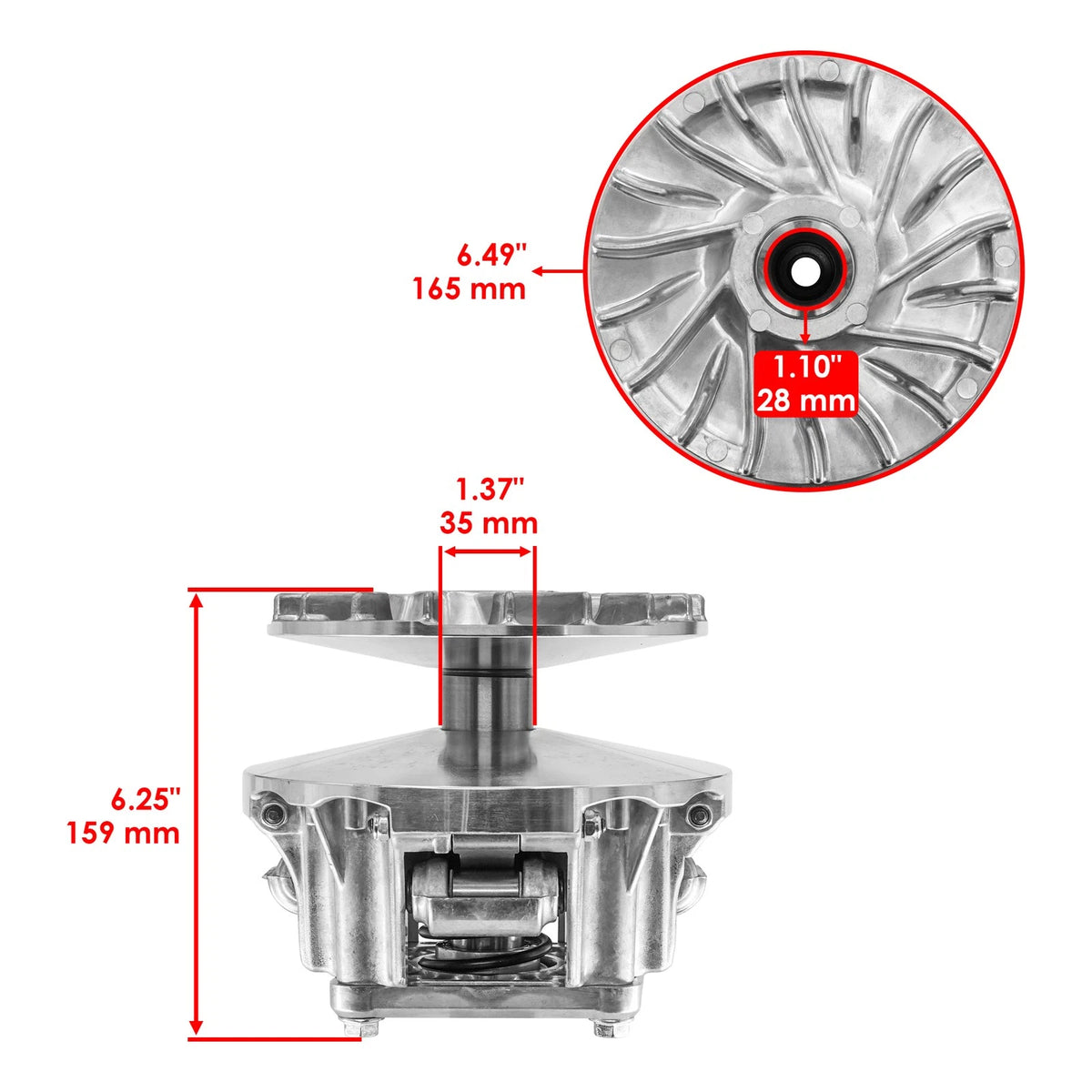 Clutch Drive Converter Assembly for Kawasaki Mule 600 (2005–2016) AC148 - MD, 49093-0021, 49093-0009