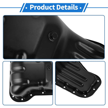 1 Pc Engine Oil Pan No.121020C020 for Toyota Hilux (2015) Steel Black