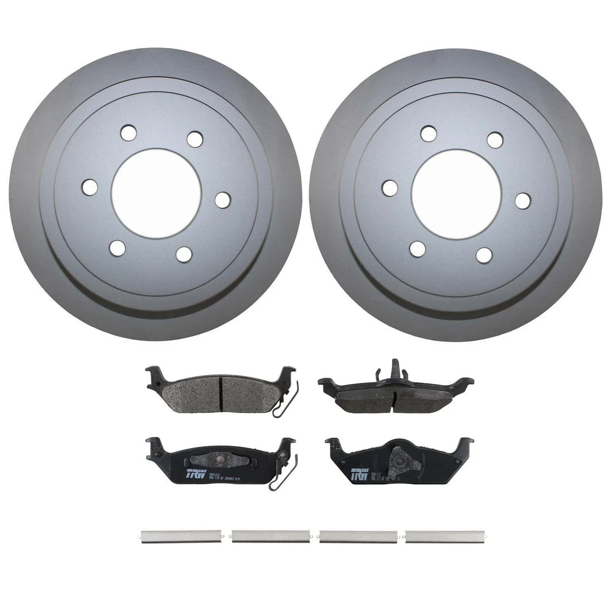Rear Brake Kit 348mm Rotors TRW Pro Metallic Pads for F-150 Mark LT (2006–2008)