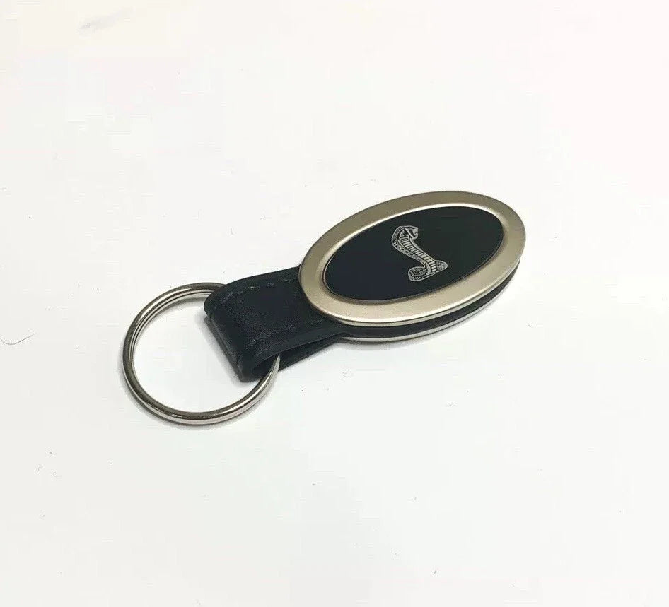 Emblem Black Key Chain Licensed for Ford Shelby Cobra Mustang (1965–1966)