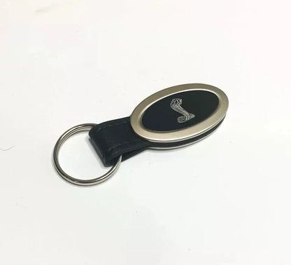Emblem Black Key Chain Licensed for Ford Shelby Cobra Mustang (1965–1966)