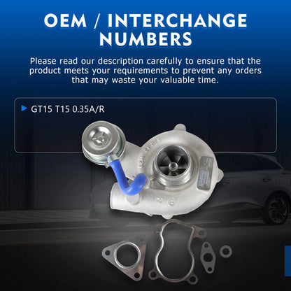 Turbocharger GT15 T15 for Motorcycle (Small Turbo)