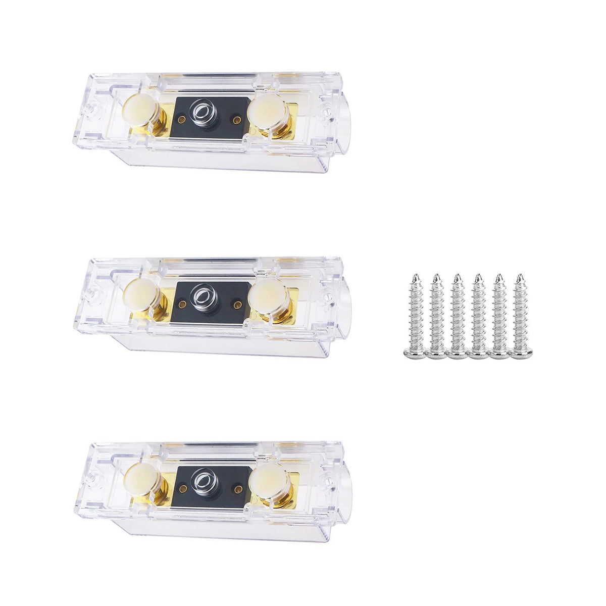 3Pcs 300AMP ANL Fuse Holder Block for Car Audio (0 2 4 8 AWG)