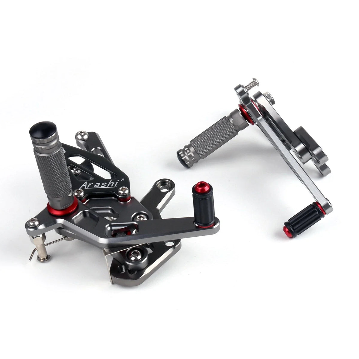 Racing Rearsets Footrest Set for Yamaha YZF R25 (2015–2019) Gray B2