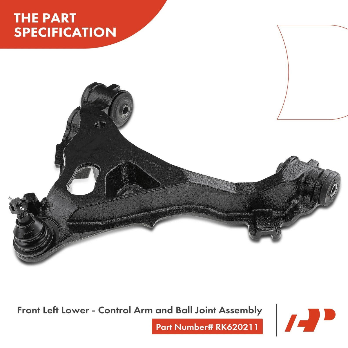 Front Left Lower Control Arm w/Ball Joint for Ford Expedition (2003–2023) - 1L3Z3079BA, 2L3Z3079BA, F65Z3079FE