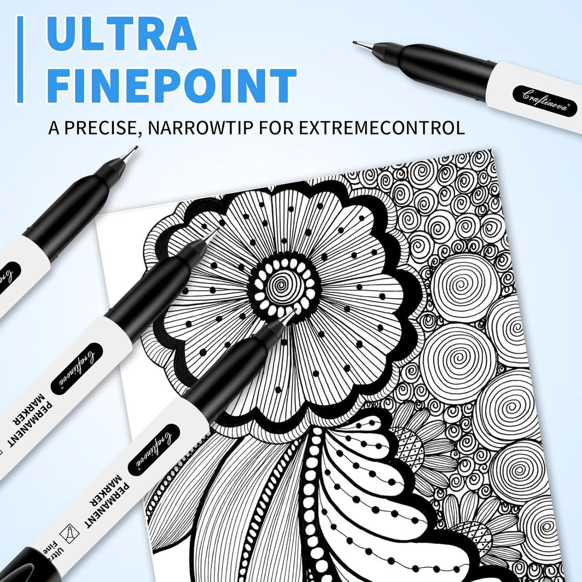 Black Ultra Fine Point Permanent Marker for Various Uses (Pack of 30)