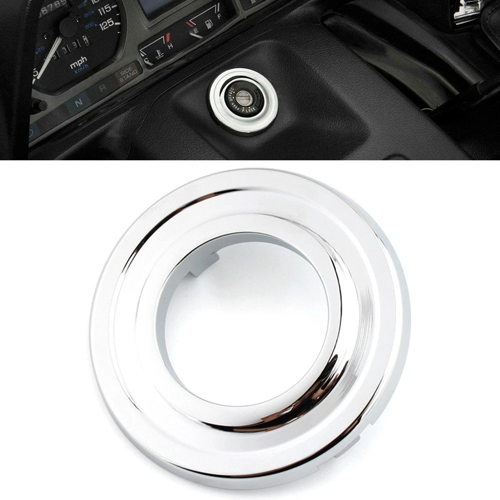 Chrome Key Ignition Switch Accent Grommet for Honda Goldwing GL1500 (1988–2000)