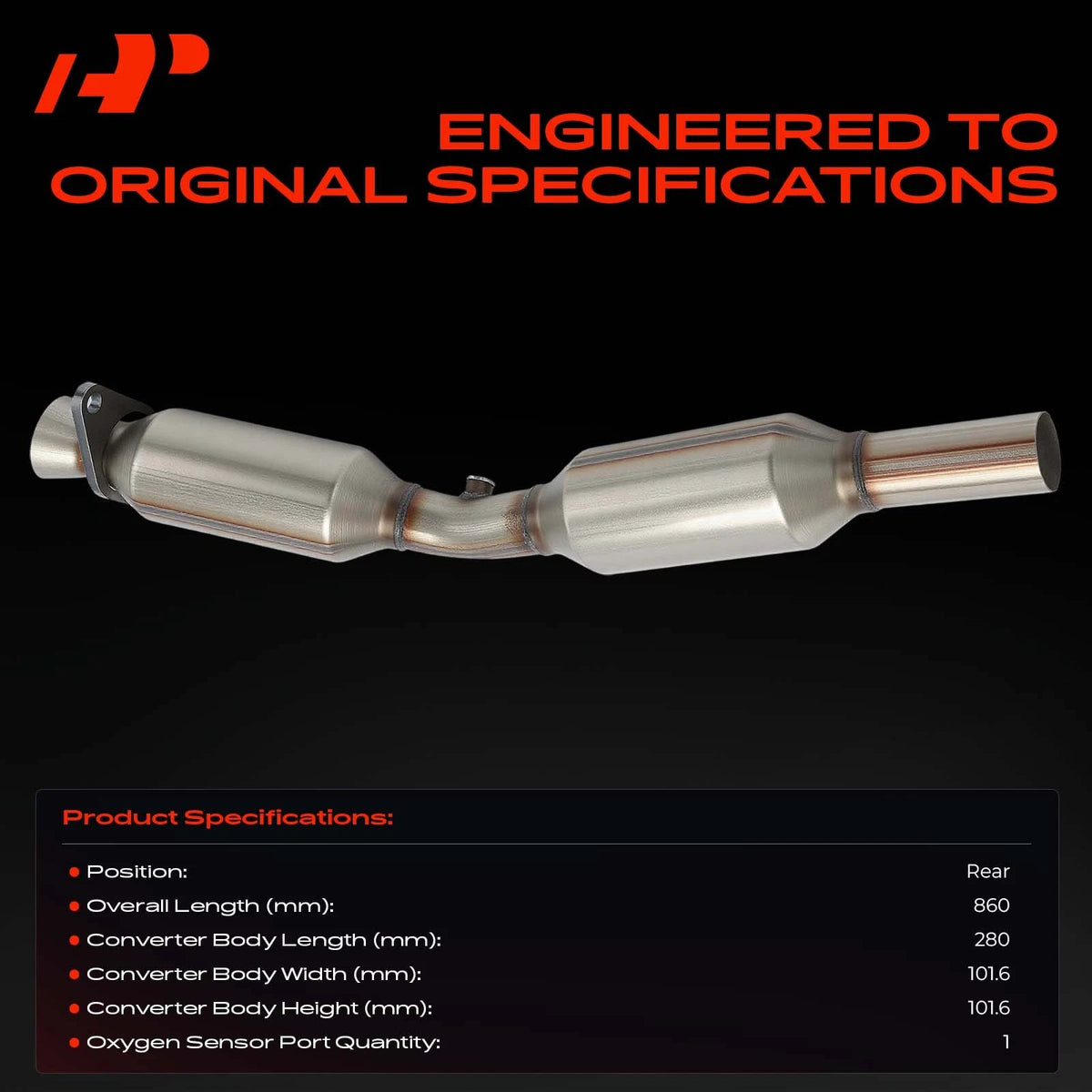A-Premium Rear Catalytic Converter for Toyota Corolla Matrix Pontiac Vibe (2003–2013) 53451, 53717