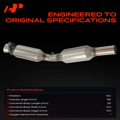 A-Premium Rear Catalytic Converter for Toyota Corolla Matrix Pontiac Vibe (2003–2013) 53451, 53717