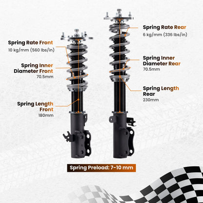 Coilovers Suspension Damper Kit for Toyota Camry (1997–2001)