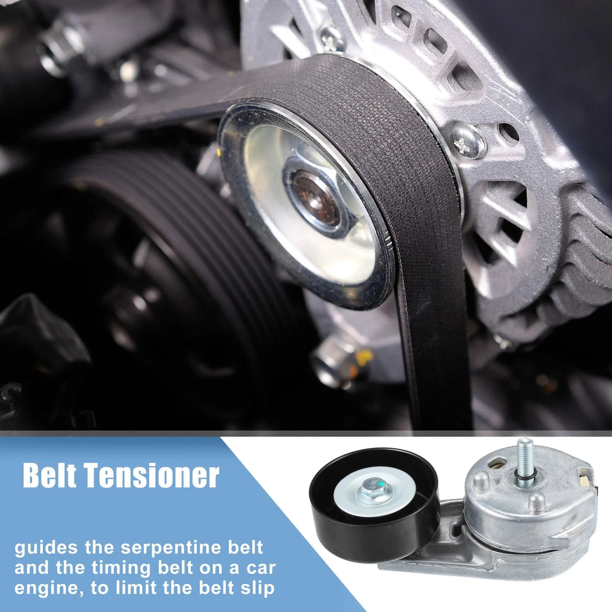 Engine Belt Tensioner Pulley Assembly for Ford Five Hundred (2005–2007) No.XW4Z6B209AA
