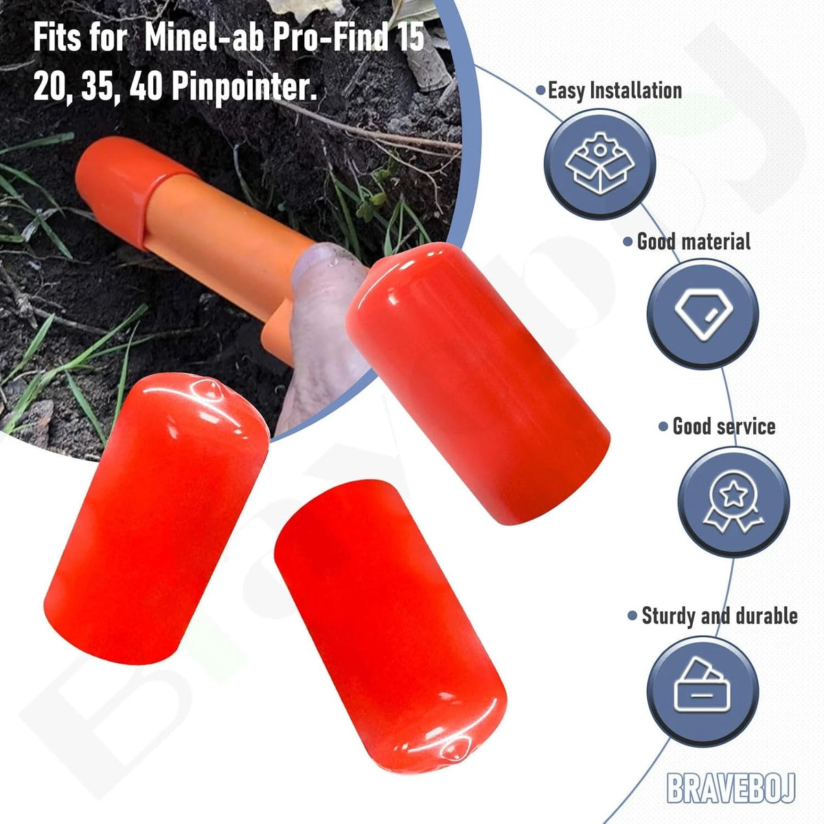 Pinpointer Tip Protectors and Lanyard for Garrett Pro-Pointer AT W