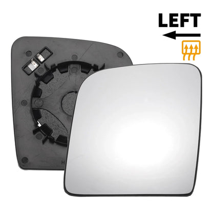 Left Upper Side Mirror Glass w/ Back Convex Heated for Ford Transit 