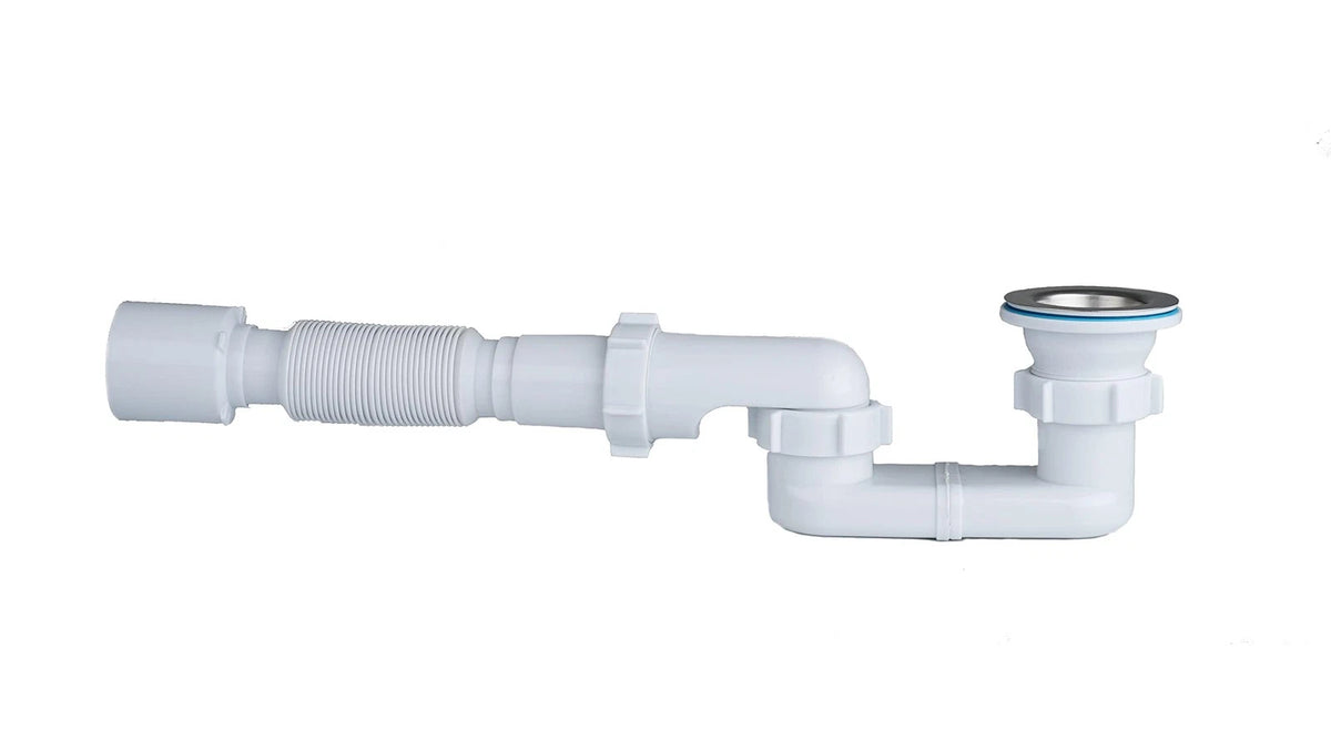 Low Profile Bath Shower Drain P Trap 1.5" for