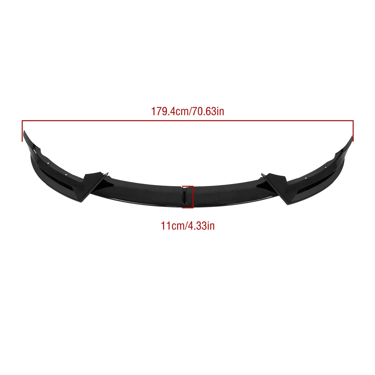 Glossy Black Front Bumper Lip Splitter for Tesla Model Y (2020–2024)