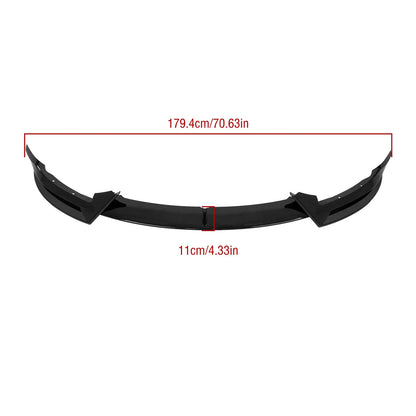 Glossy Black Front Bumper Lip Splitter for Tesla Model Y (2020–2024)