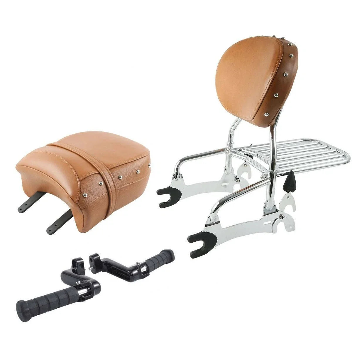 Sissy Bar Backrest Passenger Seat Footpegs for Indian Chief (2014–2018)