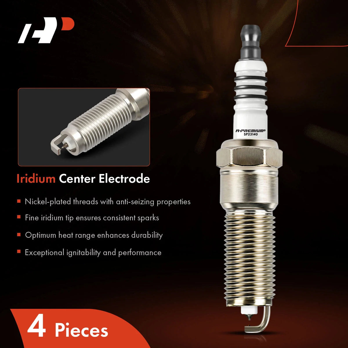 Set of 4 Iridium Platinum Spark Plugs for Chrysler PT Cruiser (2003–2009)