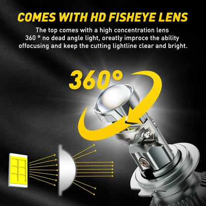 2X H7 Super Bright LED Headlight Bulbs for Conversion Kit (High Low Beam)