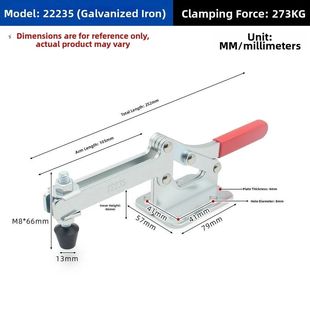 Anti-Slip PVC Handle Horizontal Fixture GH22235 for Precision Woodworking (N/A)