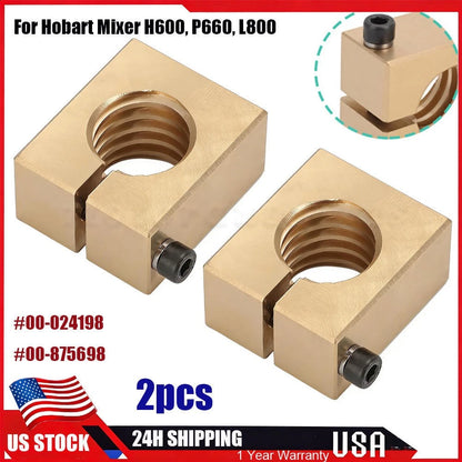 2pcs Bowl Lift Nut for Hobart Mixer H600 P660 L800 Brass 00-024198 00-875698