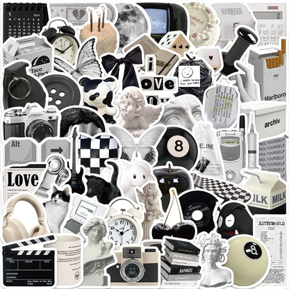 60PCS Aesthetic Stickers Pack for Y2K Style (2-4 inches)