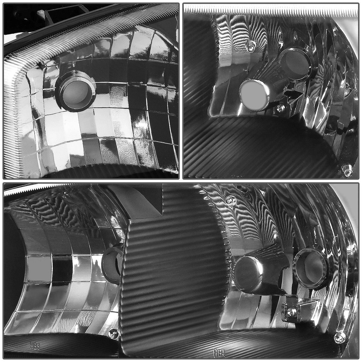 Black Clear Signal Headlights + Bumper Lamps for GMC Sierra (1999–2007)