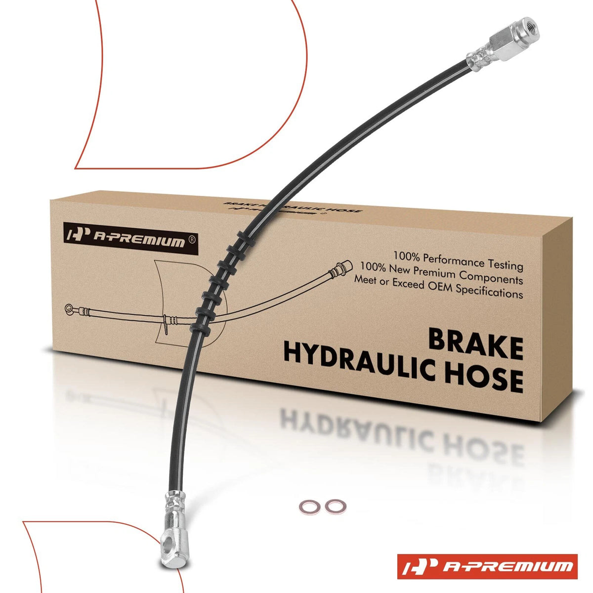 Front Left Brake Hydraulic Hose for Dodge Ram 1500 2500 3500 (1995–1999) 52008891, 2203188