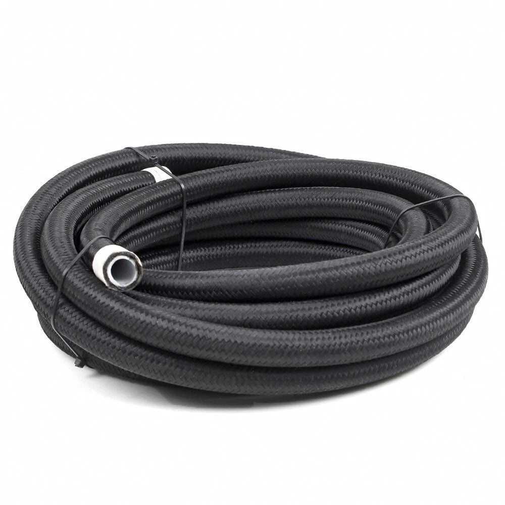 2X AN6 AN8 AN10 Fuel Line Hose Nylon PTFE Pipe 3.3ft Black for Automotive