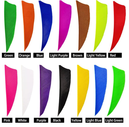 50Pcs Arrow Feathers 3" 4" 5" Right Wing Turkey Fletching Vanes